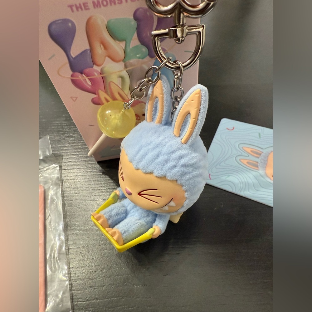 Lazy Yoga Series Labubu Figurine/KeyChain/Charm -Stretched Out - Picture 3 of 8